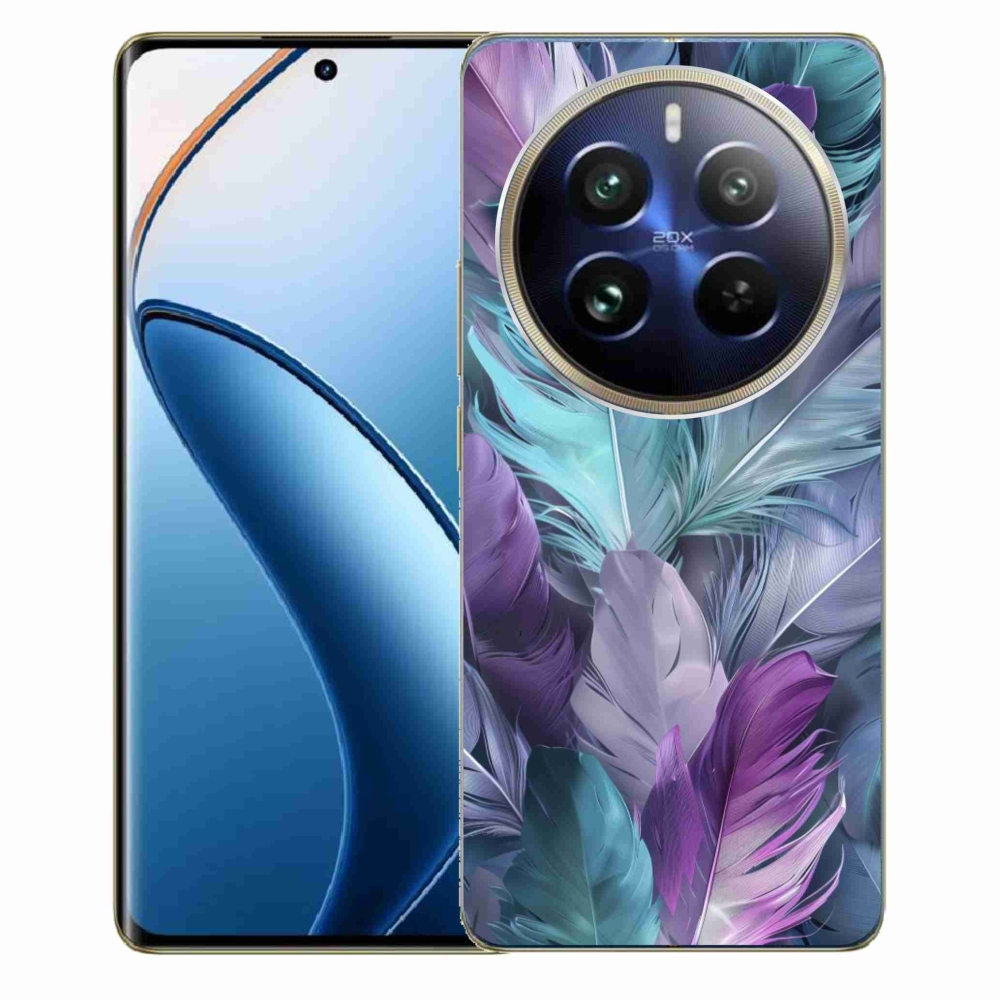 Gelový kryt mmCase na Realme 12 Pro 5G/12 Pro+ 5G - barevné peří 2