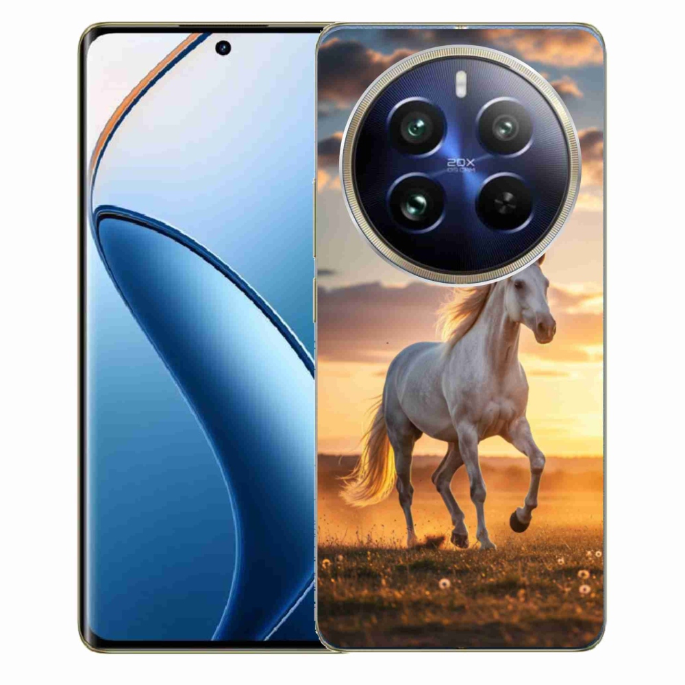 Gelový kryt mmCase na Realme 12 Pro 5G/12 Pro+ 5G - běžící bílý kůň 2