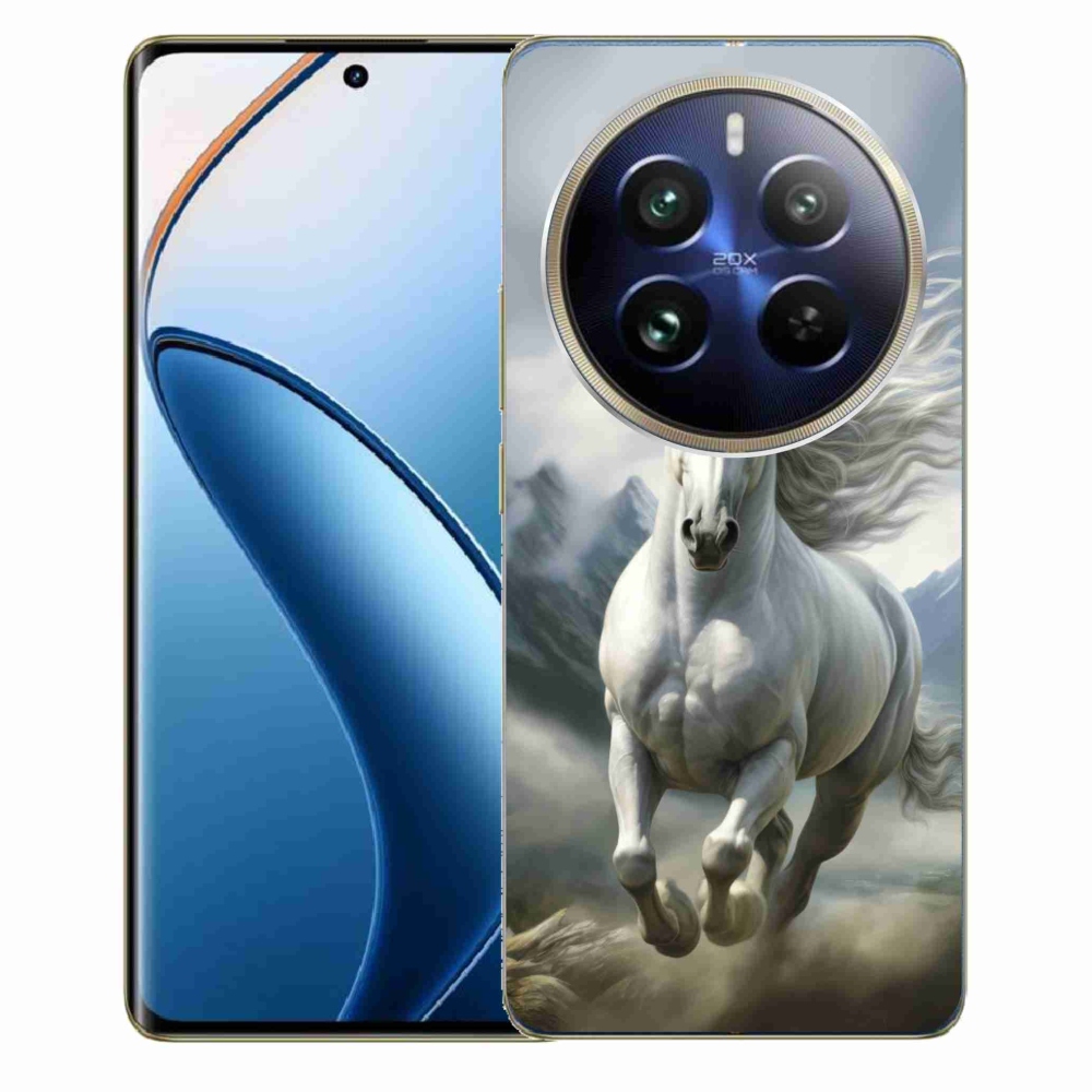 Gelový kryt mmCase na Realme 12 Pro 5G/12 Pro+ 5G - běžící bílý kůň 3