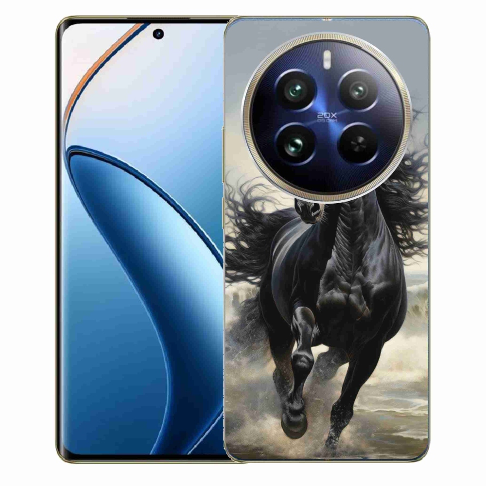 Gelový kryt mmCase na Realme 12 Pro 5G/12 Pro+ 5G - běžící černý kůň