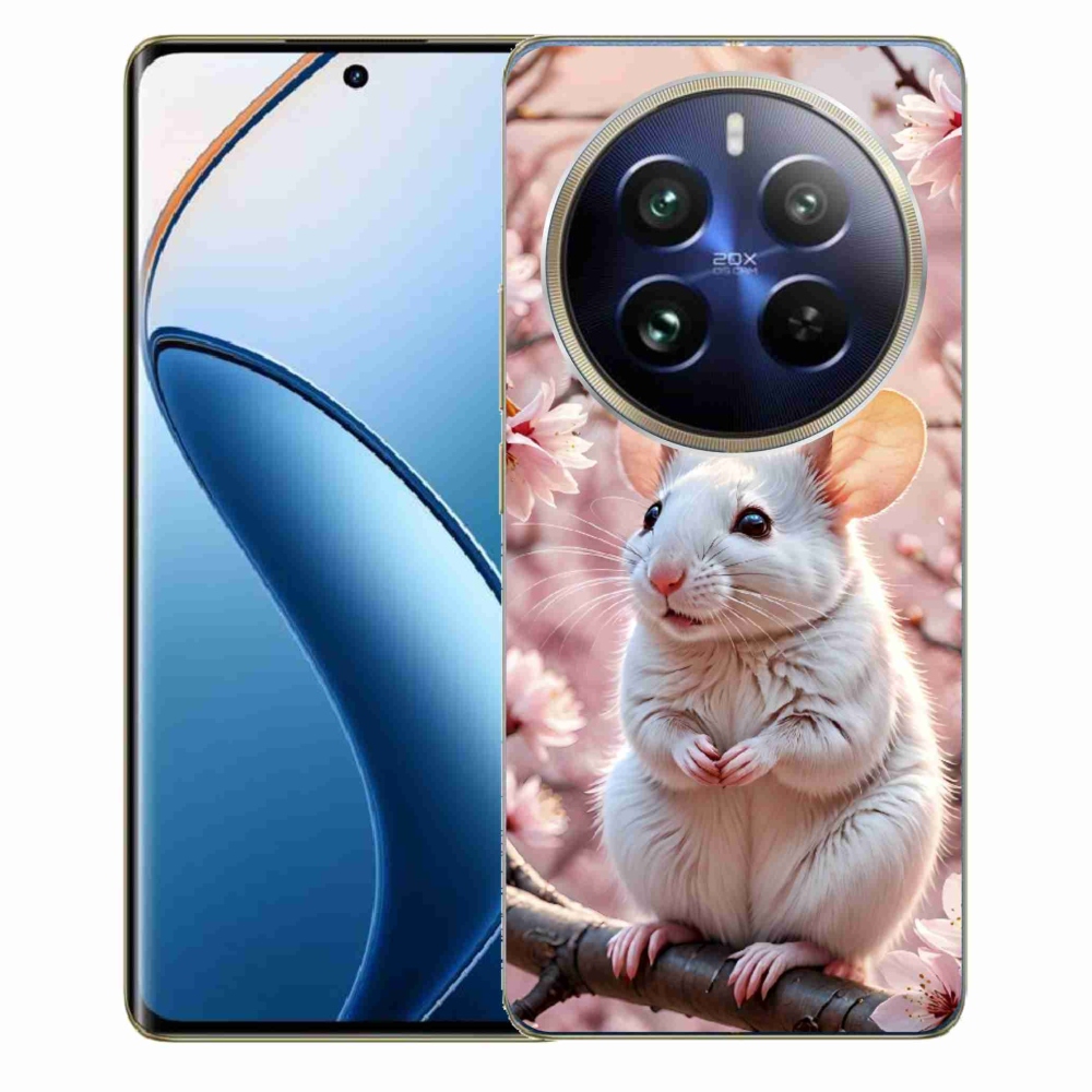 Gelový kryt mmCase na Realme 12 Pro 5G/12 Pro+ 5G - bílá myš na větvi