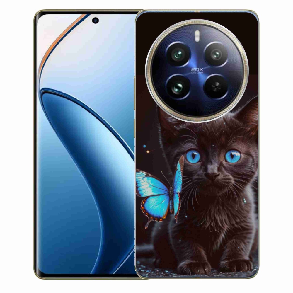 Gelový kryt mmCase na Realme 12 Pro 5G/12 Pro+ 5G - černé kotě 3