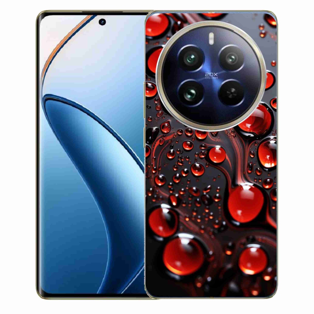 Gelový kryt mmCase na Realme 12 Pro 5G/12 Pro+ 5G - červené kapky 2