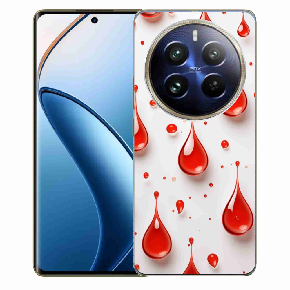 Gelový kryt mmCase na Realme 12 Pro 5G/12 Pro+ 5G - červené kapky