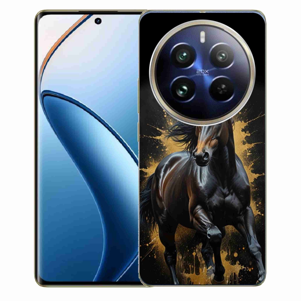 Gelový kryt mmCase na Realme 12 Pro 5G/12 Pro+ 5G - elegantní černý hřebec