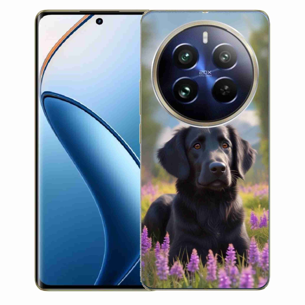 Gelový kryt mmCase na Realme 12 Pro 5G/12 Pro+ 5G - elegantní černý retrívr