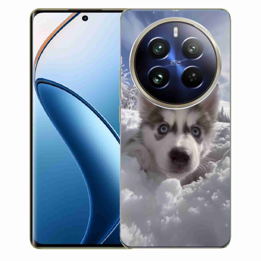 Gelový kryt mmCase na Realme 12 Pro 5G/12 Pro+ 5G - husky ve sněhu