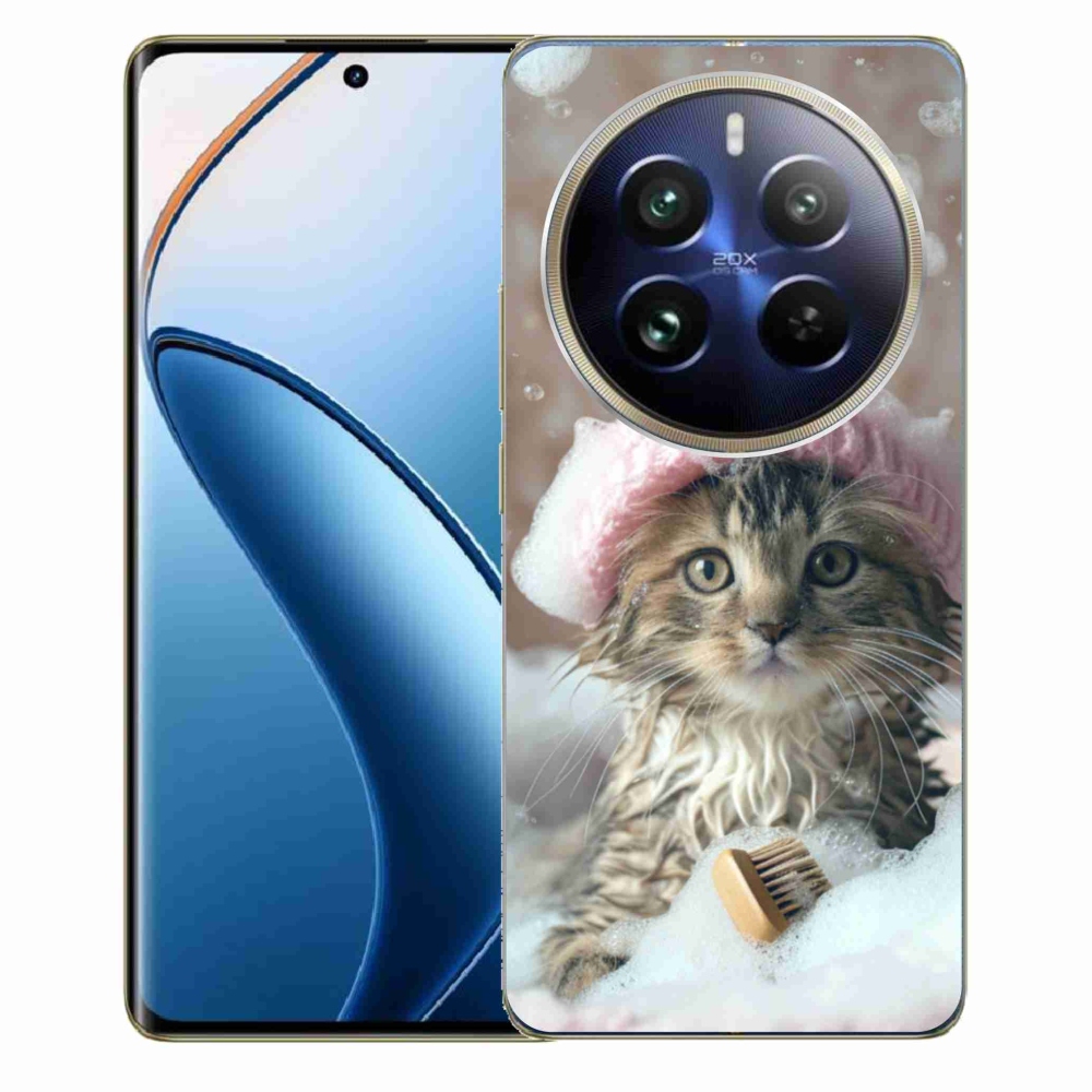 Gelový kryt mmCase na Realme 12 Pro 5G/12 Pro+ 5G - kotě a koupel