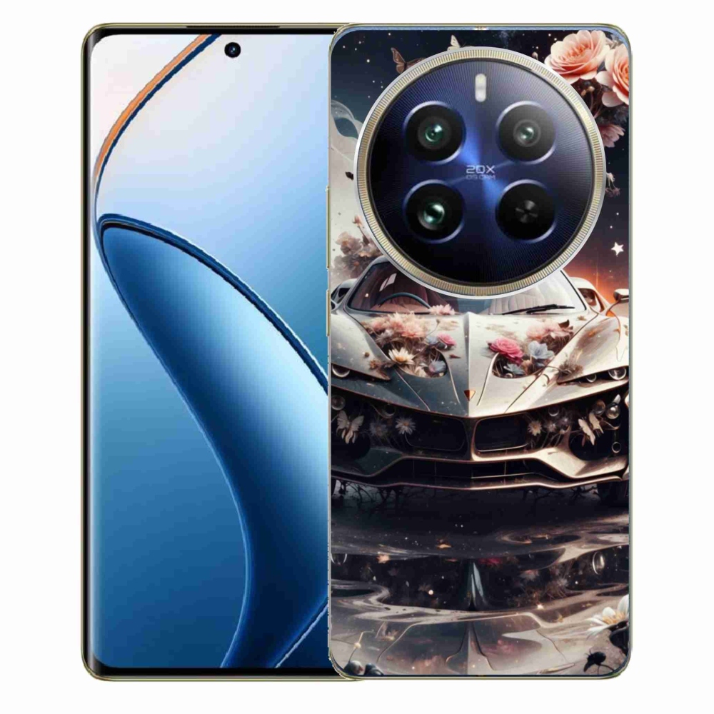 Gelový kryt mmCase na Realme 12 Pro 5G/12 Pro+ 5G - květinový sportovní vůz