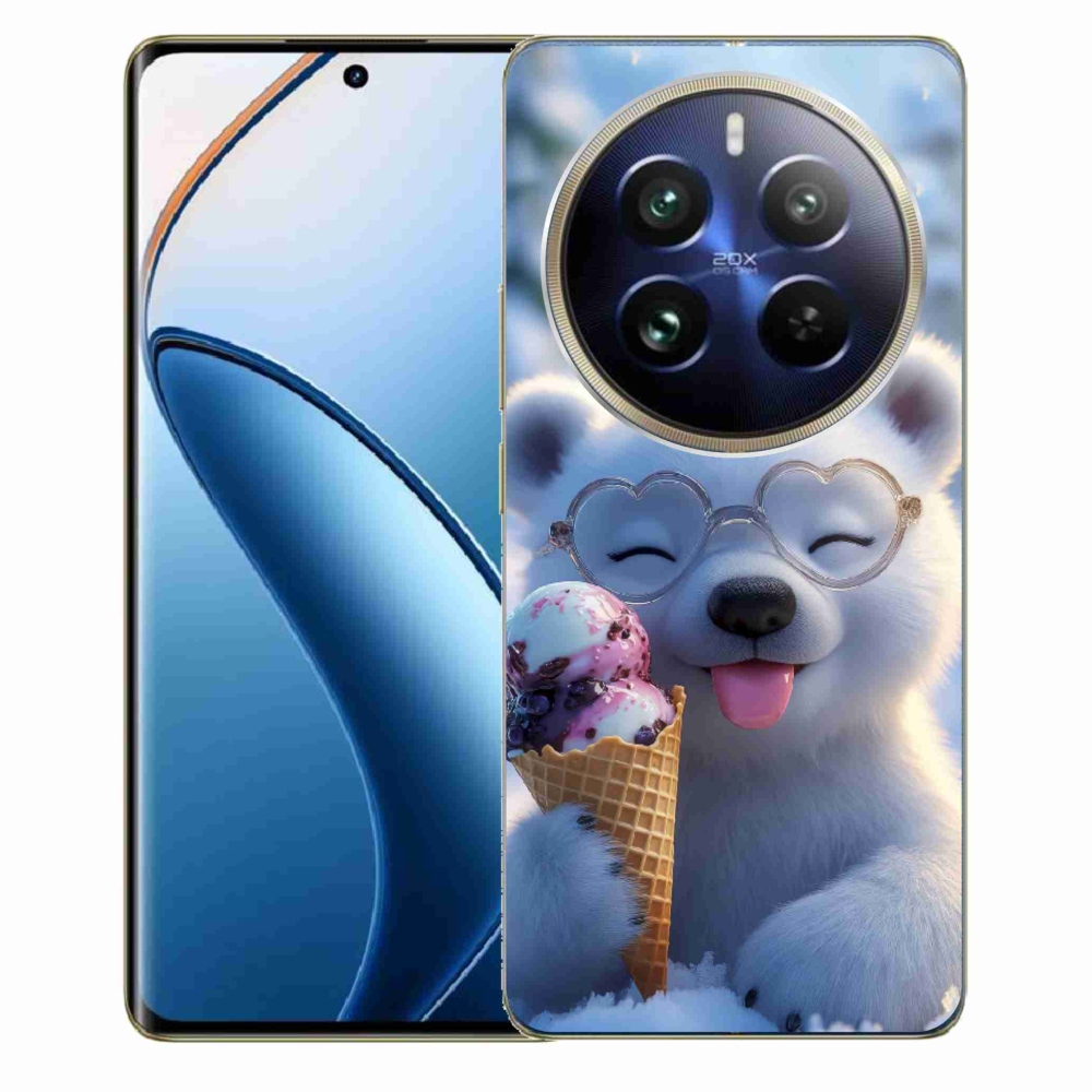 Gelový kryt mmCase na Realme 12 Pro 5G/12 Pro+ 5G - medvídek se zmrzlinou