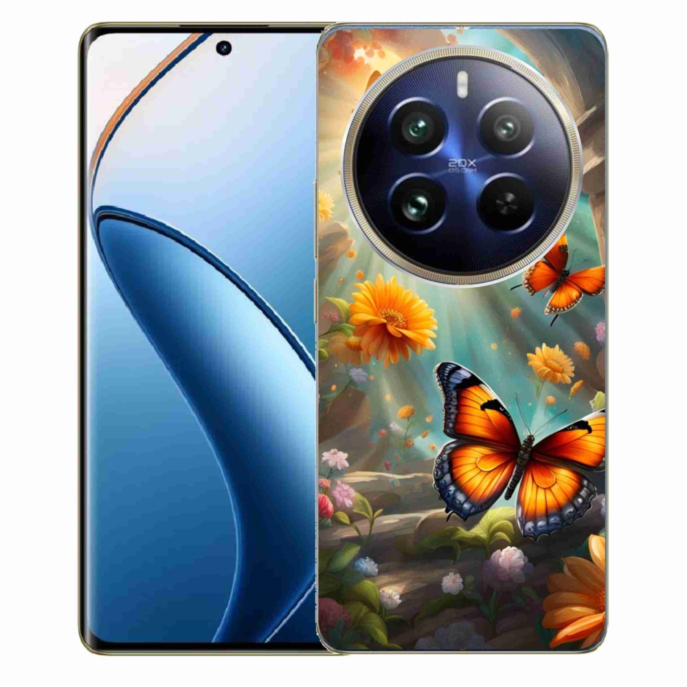 Gelový kryt mmCase na Realme 12 Pro 5G/12 Pro+ 5G - motýlí zahrada 2