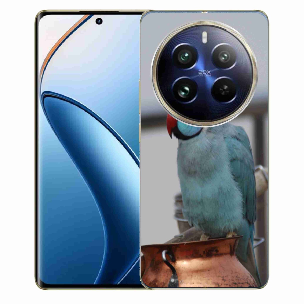 Gelový kryt mmCase na Realme 12 Pro 5G/12 Pro+ 5G - papoušek alexandr modrý