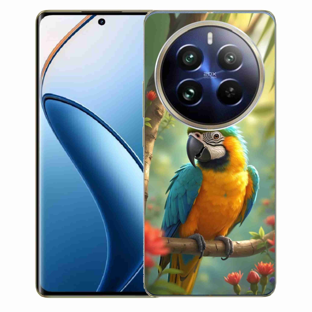 Gelový kryt mmCase na Realme 12 Pro 5G/12 Pro+ 5G - papoušek ara modrožlutá