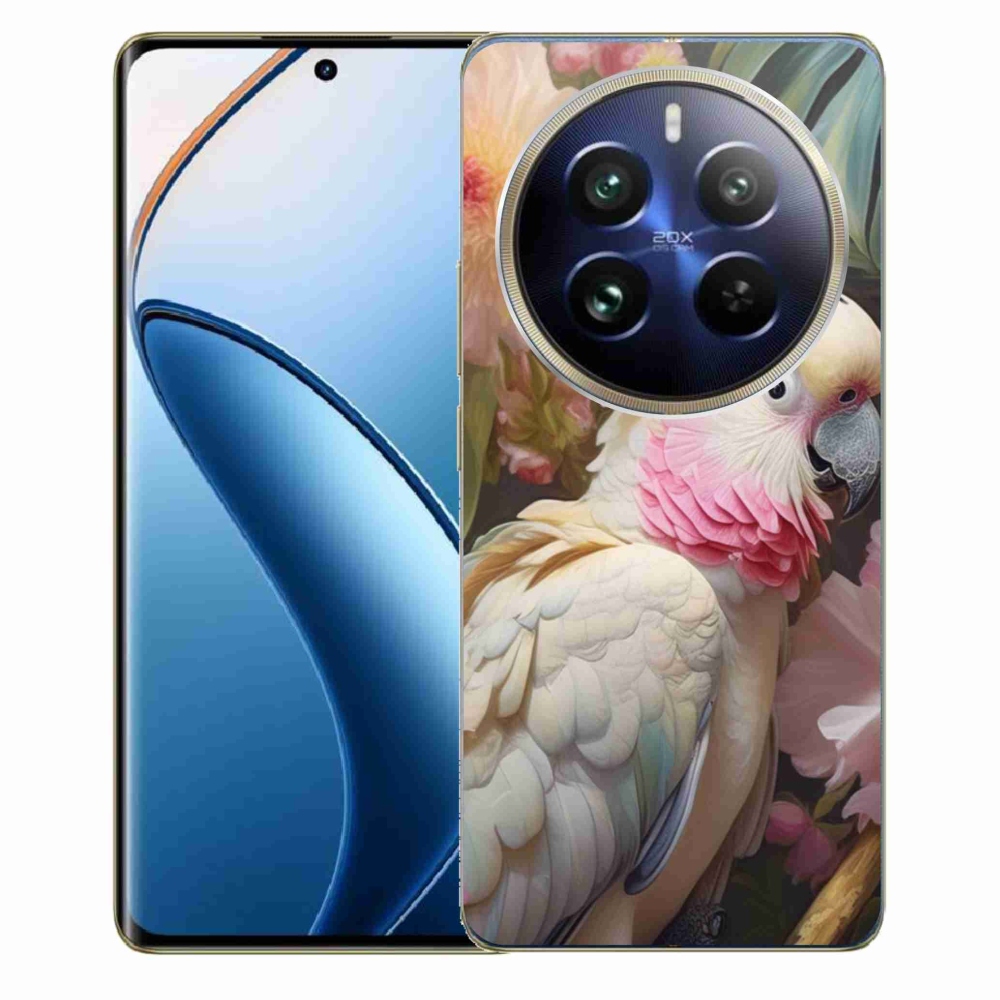 Gelový kryt mmCase na Realme 12 Pro 5G/12 Pro+ 5G - papoušek kakadu růžový 2