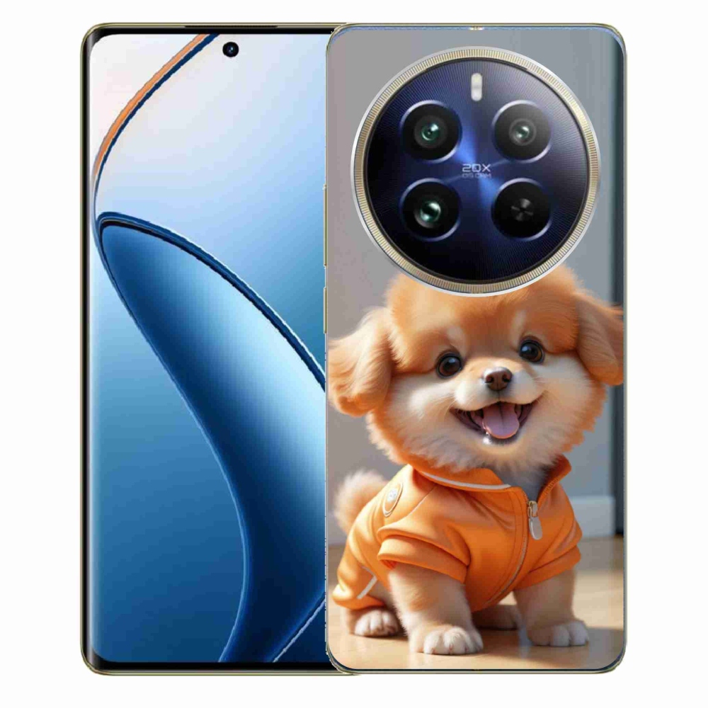 Gelový kryt mmCase na Realme 12 Pro 5G/12 Pro+ 5G - roztomilý pomeranian v mikině