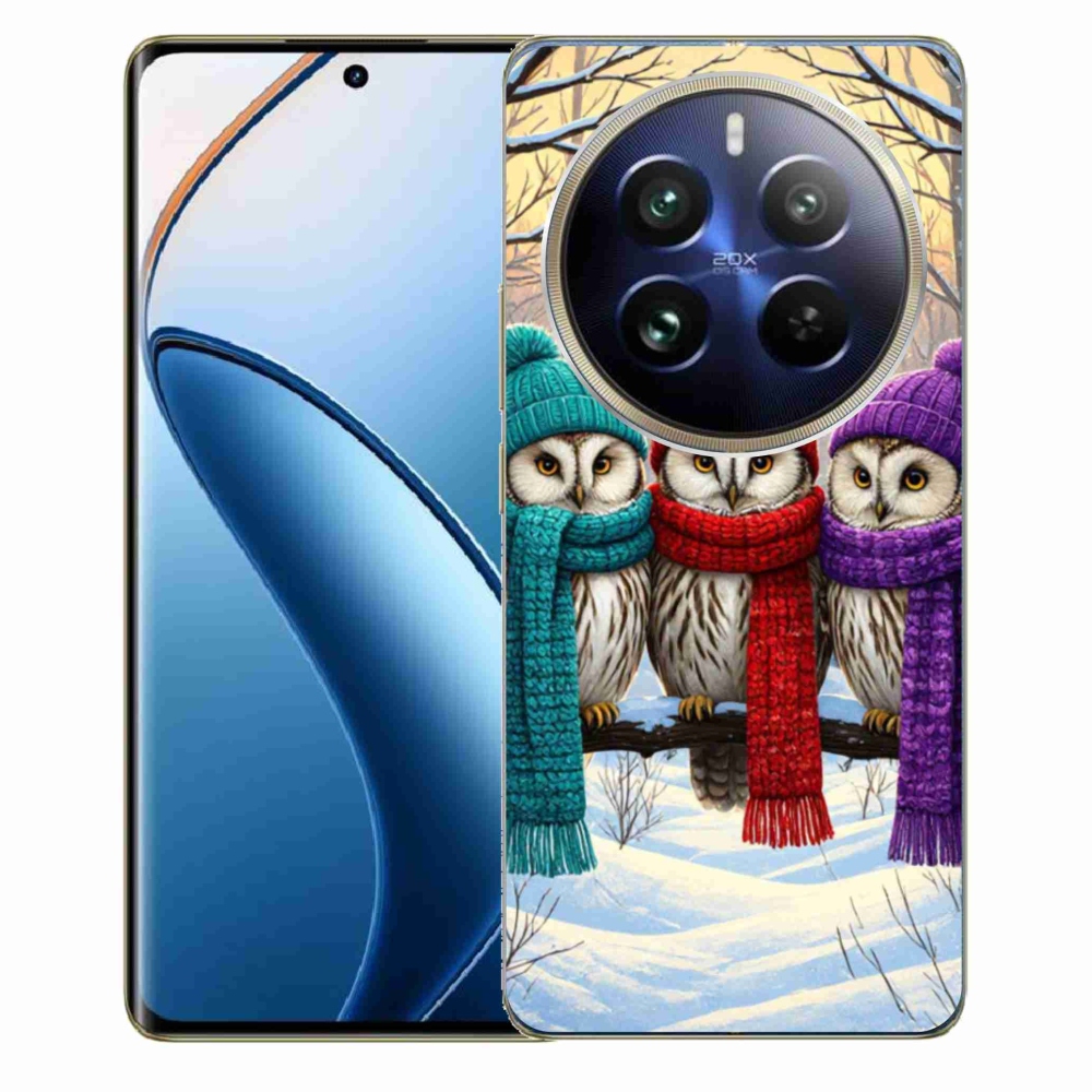 Gelový kryt mmCase na Realme 12 Pro 5G/12 Pro+ 5G - soví přátelé