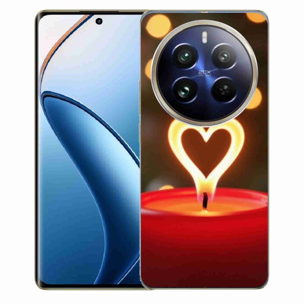 Gelový kryt mmCase na Realme 12 Pro 5G/12 Pro+ 5G - srdce z plamene
