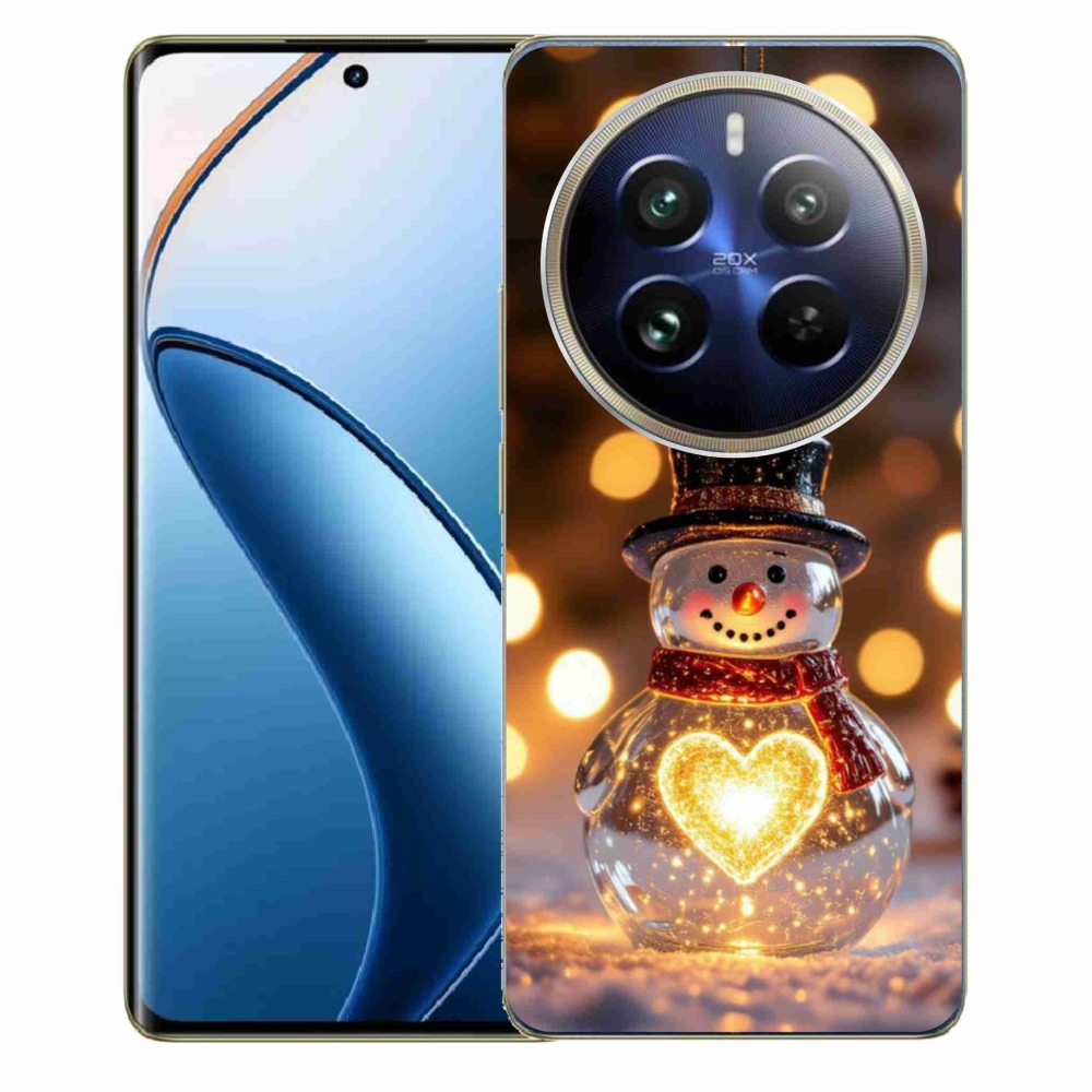 Gelový kryt mmCase na Realme 12 Pro 5G/12 Pro+ 5G - svítící vánoční sněhulák