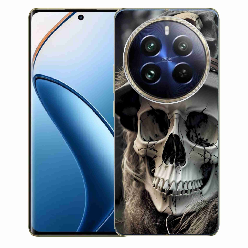 Gelový kryt mmCase na Realme 12 Pro 5G/12 Pro+ 5G - temná lebka