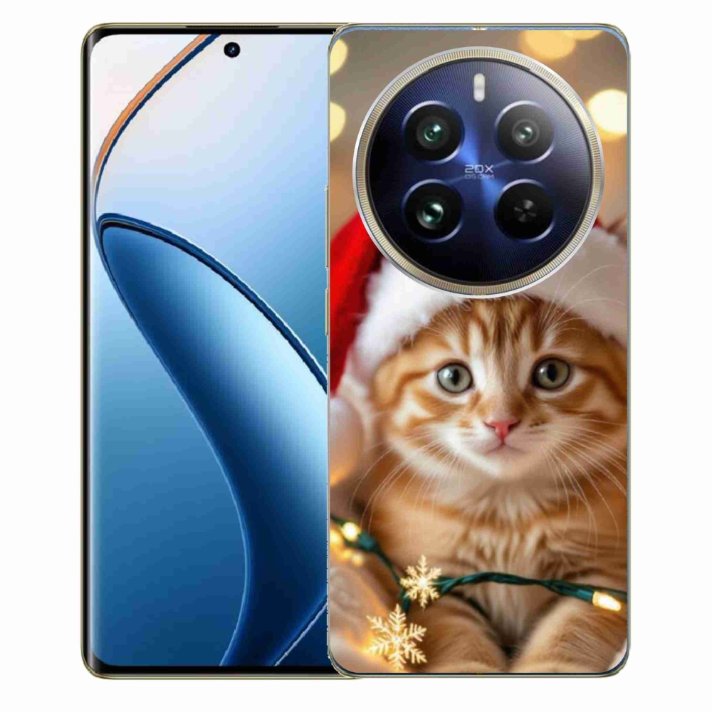 Gelový kryt mmCase na Realme 12 Pro 5G/12 Pro+ 5G - vánoční kotě