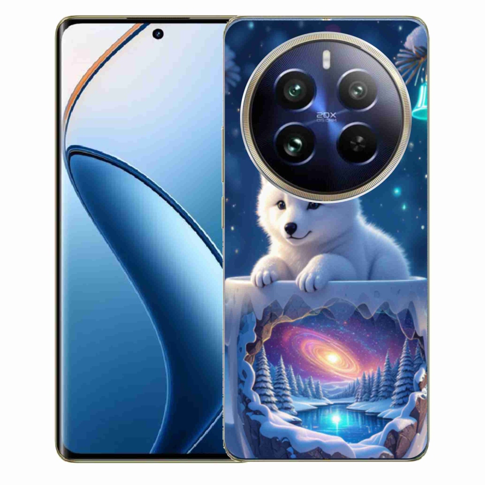 Gelový kryt mmCase na Realme 12 Pro 5G/12 Pro+ 5G - vánoční štěně