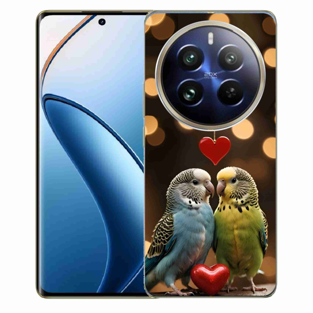 Gelový kryt mmCase na Realme 12 Pro 5G/12 Pro+ 5G - zamilovaní papoušci