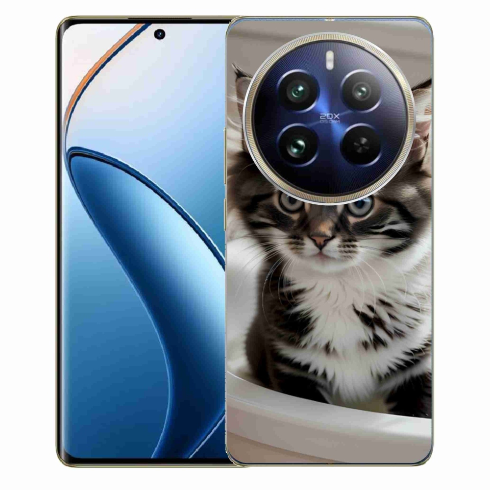 Gelový kryt mmCase na Realme 12 Pro 5G/12 Pro+ 5G - zvědavé kotě