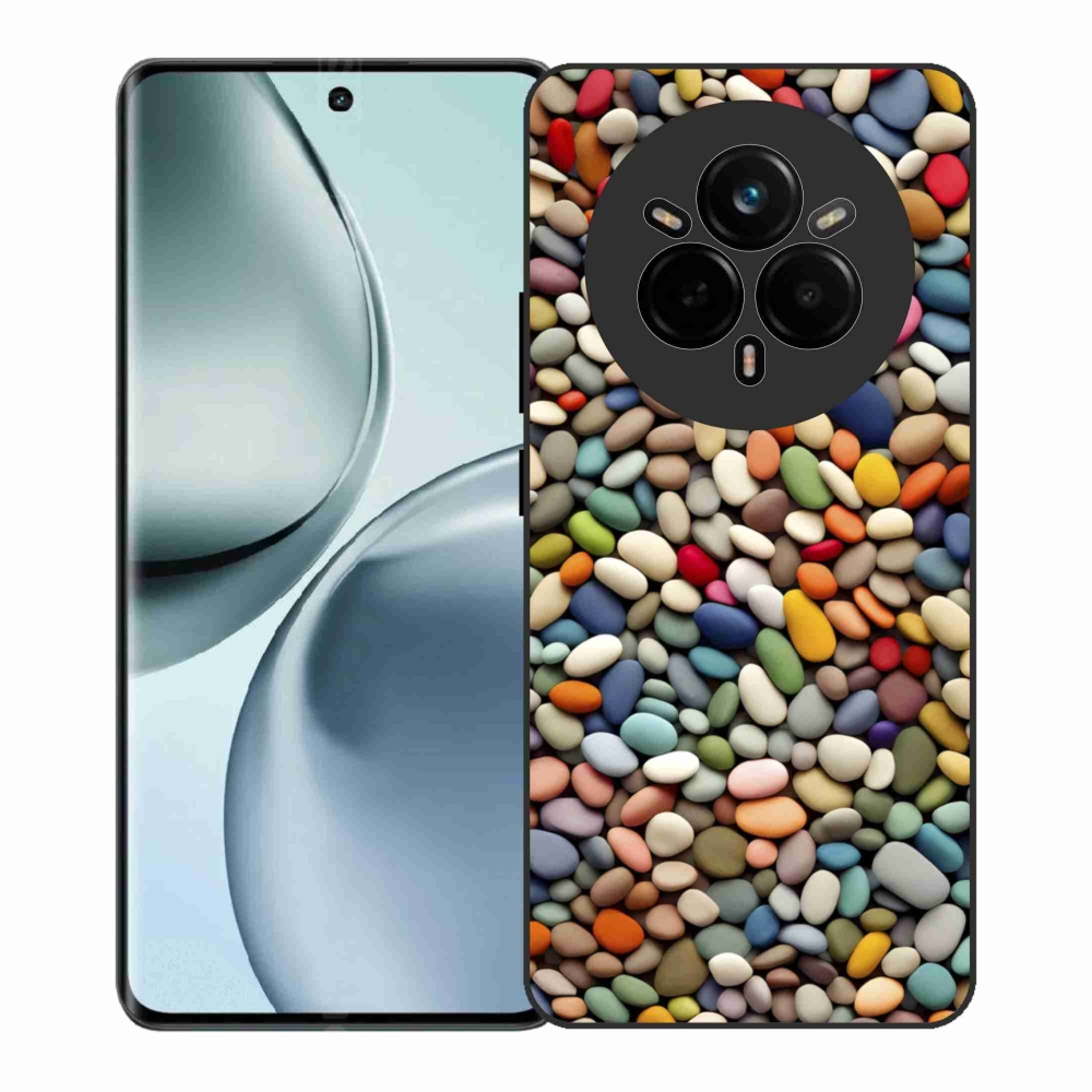 Gelový kryt mmCase na Realme 14 Pro+ 5G - barevné kamínky 2