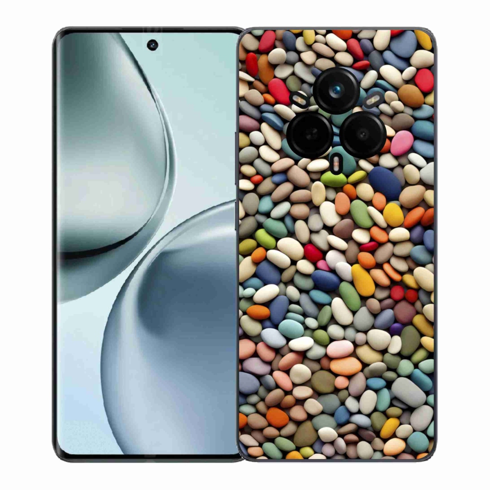 Gelový kryt mmCase na Realme 14 Pro 5G - barevné kamínky 2