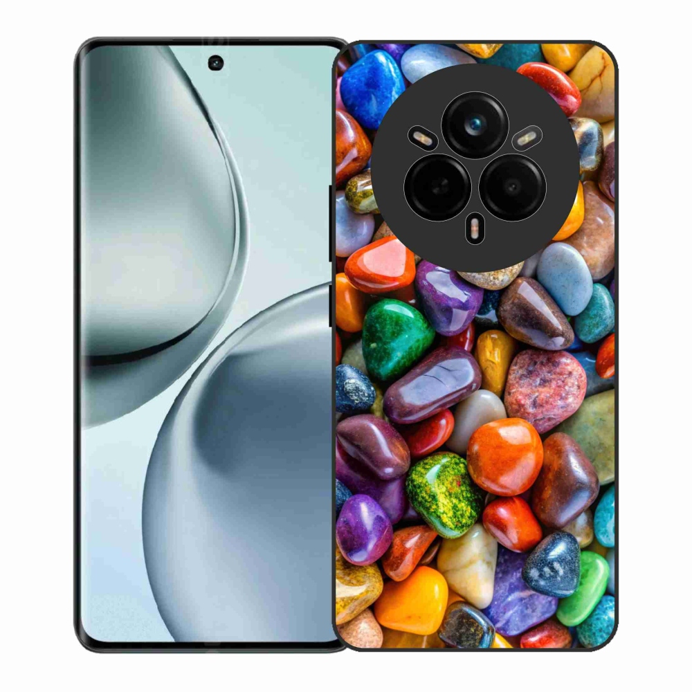 Gelový kryt mmCase na Realme 14 Pro+ 5G - barevné kamínky