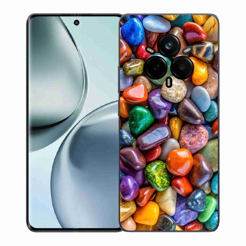 Gelový kryt mmCase na Realme 14 Pro 5G - barevné kamínky