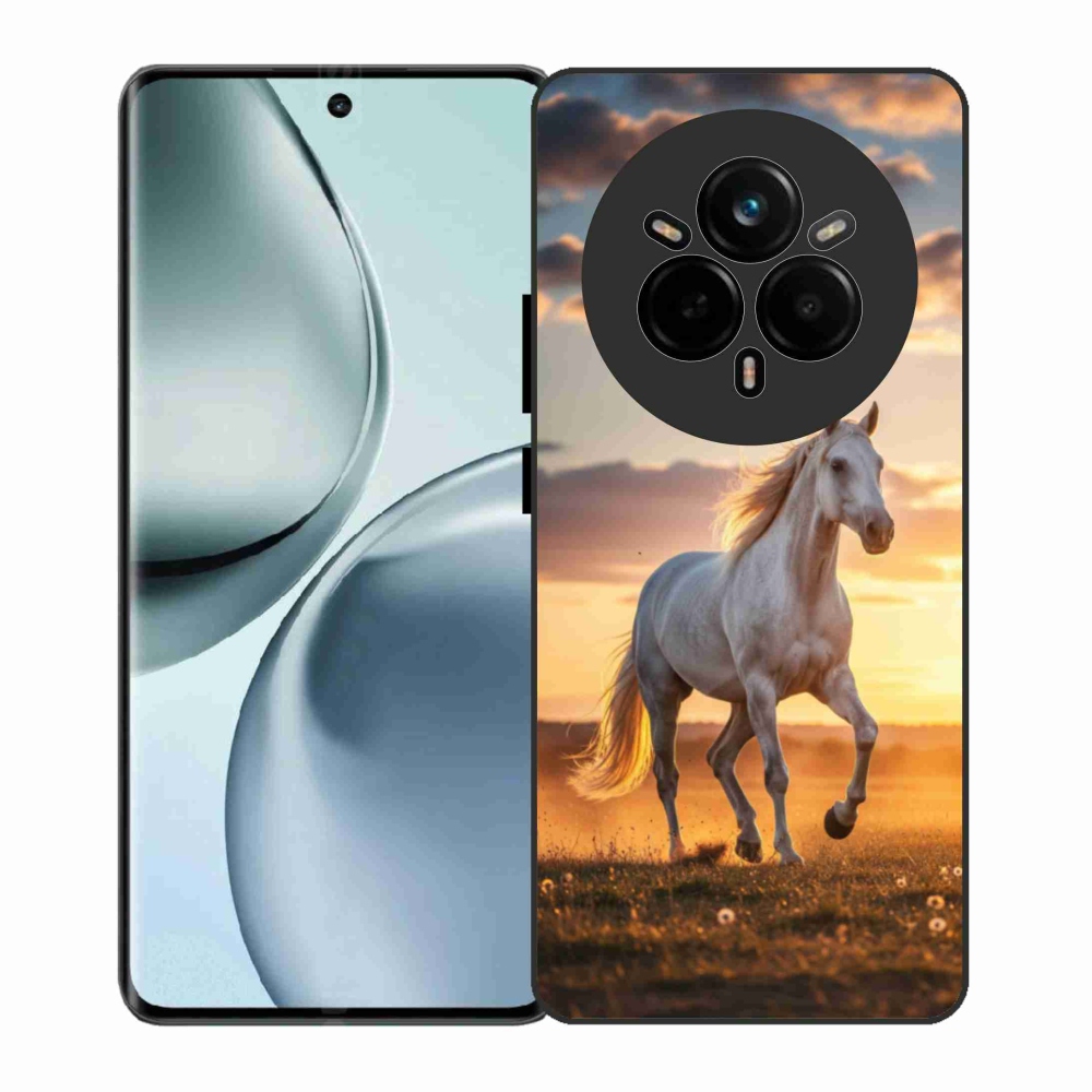 Gelový kryt mmCase na Realme 14 Pro 5G - běžící bílý kůň 2