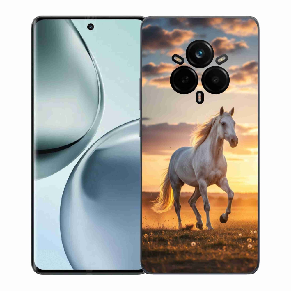 Gelový kryt mmCase na Realme 14 Pro 5G - běžící bílý kůň 2