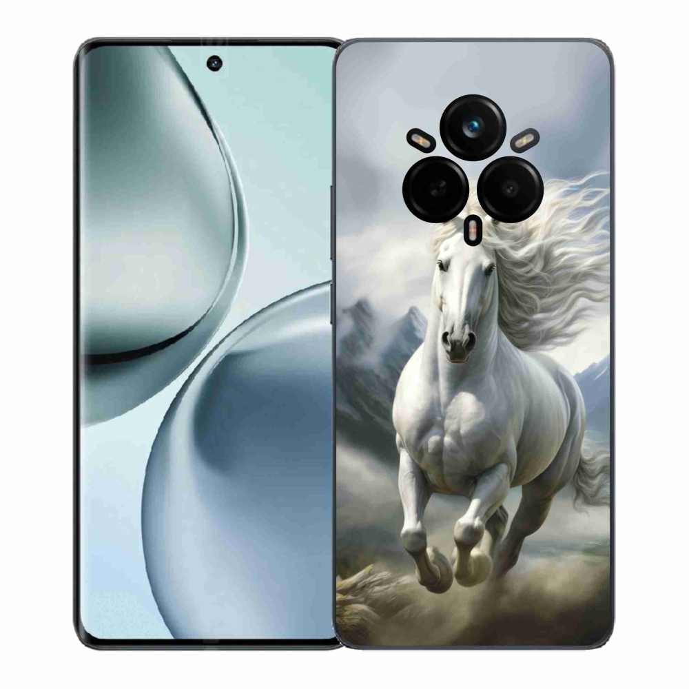 Gelový kryt mmCase na Realme 14 Pro 5G - běžící bílý kůň 3