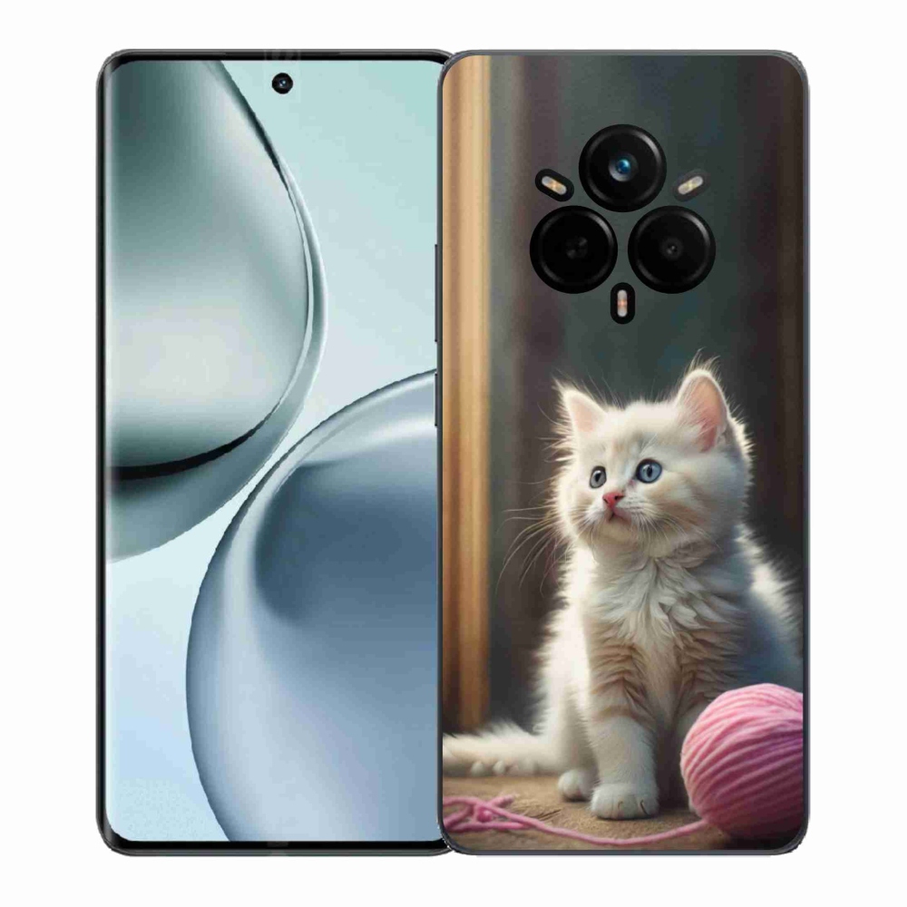 Gelový kryt mmCase na Realme 14 Pro+ 5G - bílé kotě 2