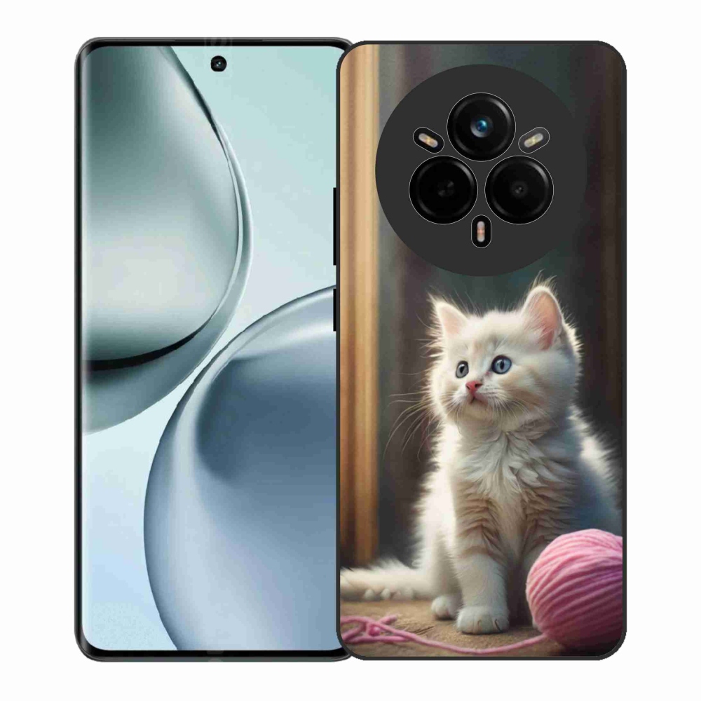 Gelový kryt mmCase na Realme 14 Pro+ 5G - bílé kotě 2
