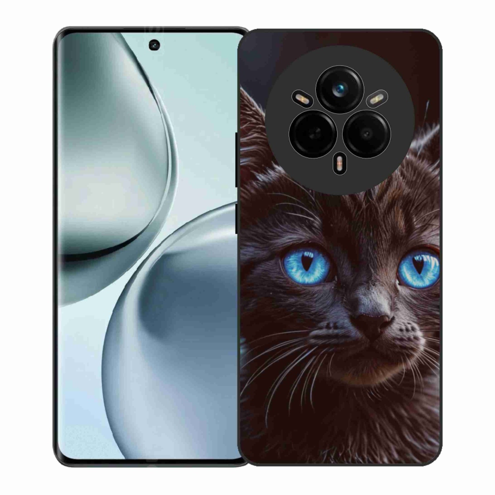Gelový kryt mmCase na Realme 14 Pro+ 5G - černé kotě 2