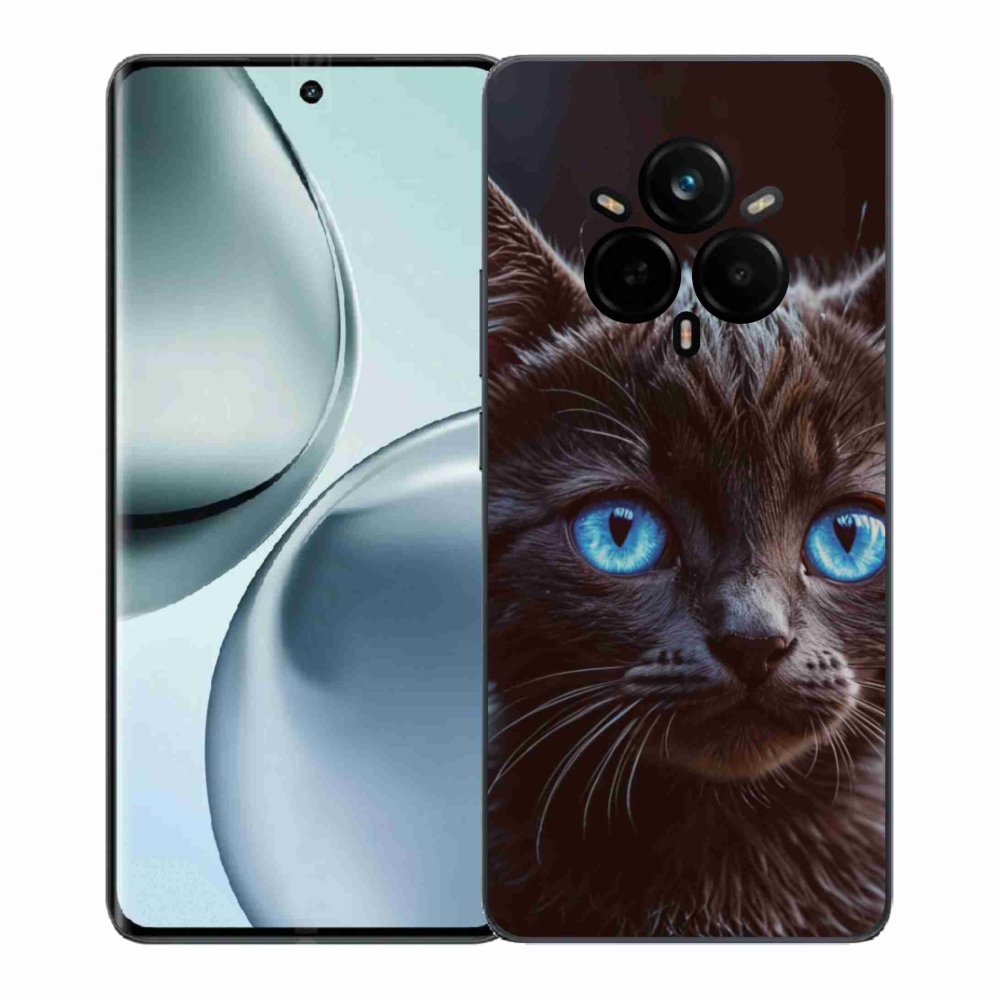 Gelový kryt mmCase na Realme 14 Pro+ 5G - černé kotě 2