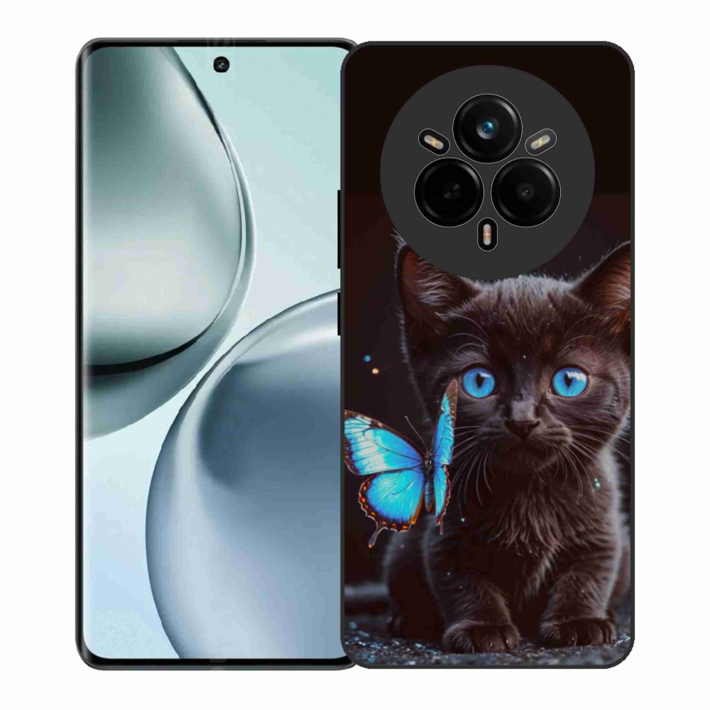 Gelový kryt mmCase na Realme 14 Pro+ 5G - černé kotě 3