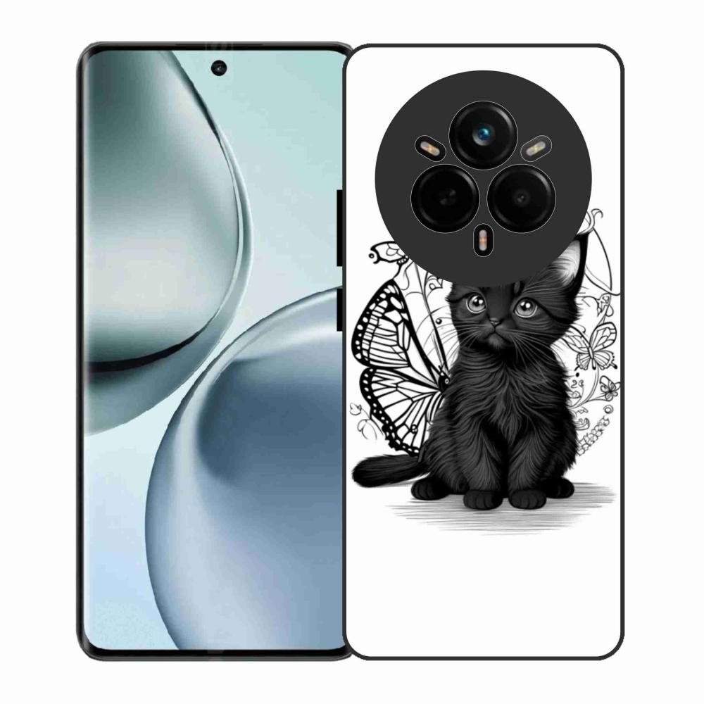 Gelový kryt mmCase na Realme 14 Pro 5G - černé kotě