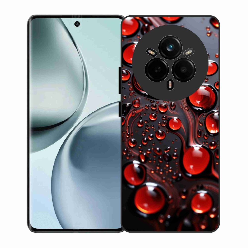 Gelový kryt mmCase na Realme 14 Pro 5G - červené kapky 2