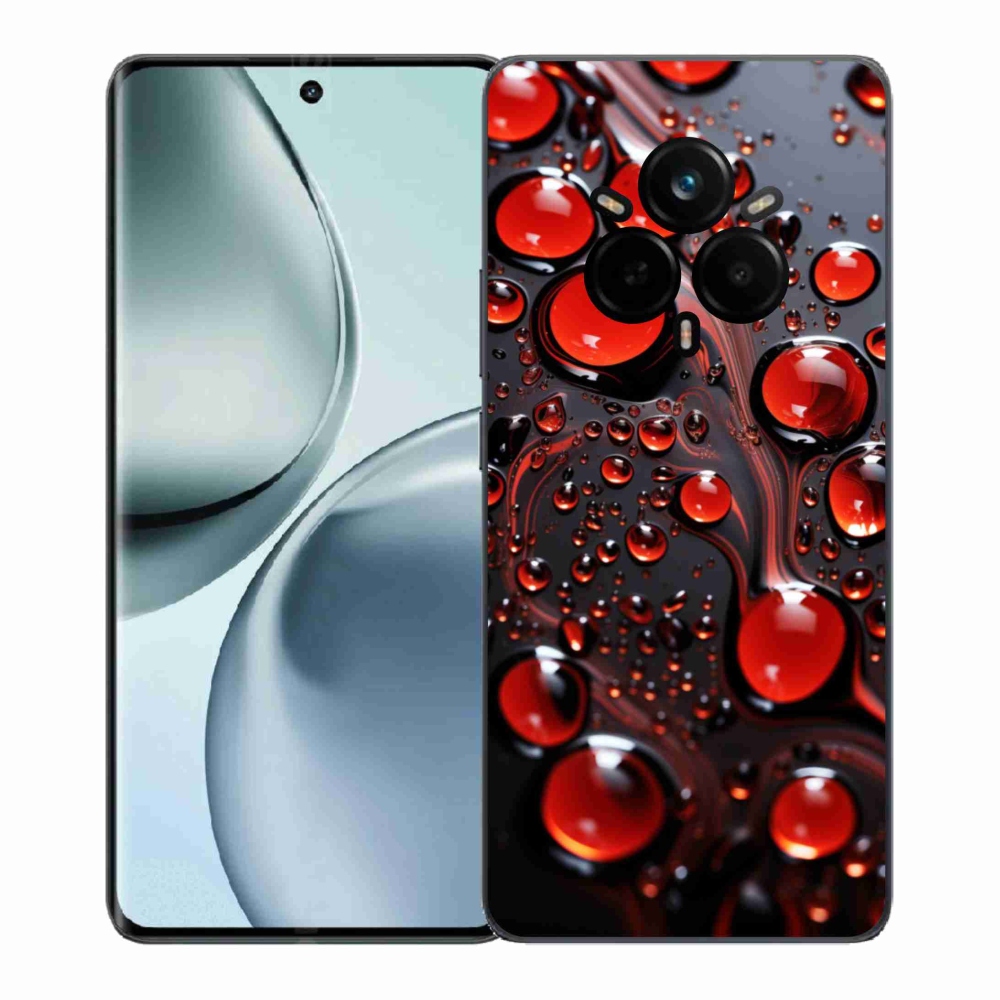 Gelový kryt mmCase na Realme 14 Pro 5G - červené kapky 2
