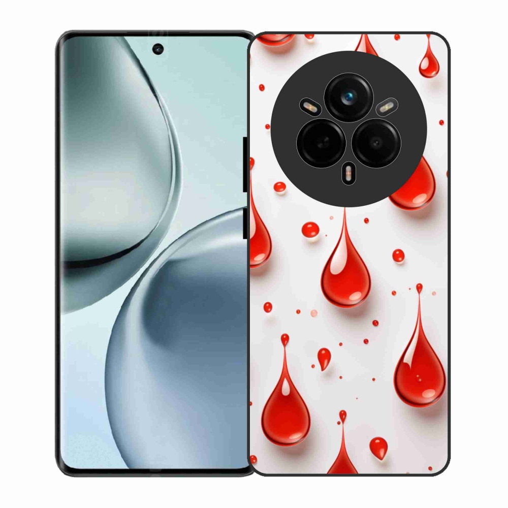 Gelový kryt mmCase na Realme 14 Pro 5G - červené kapky