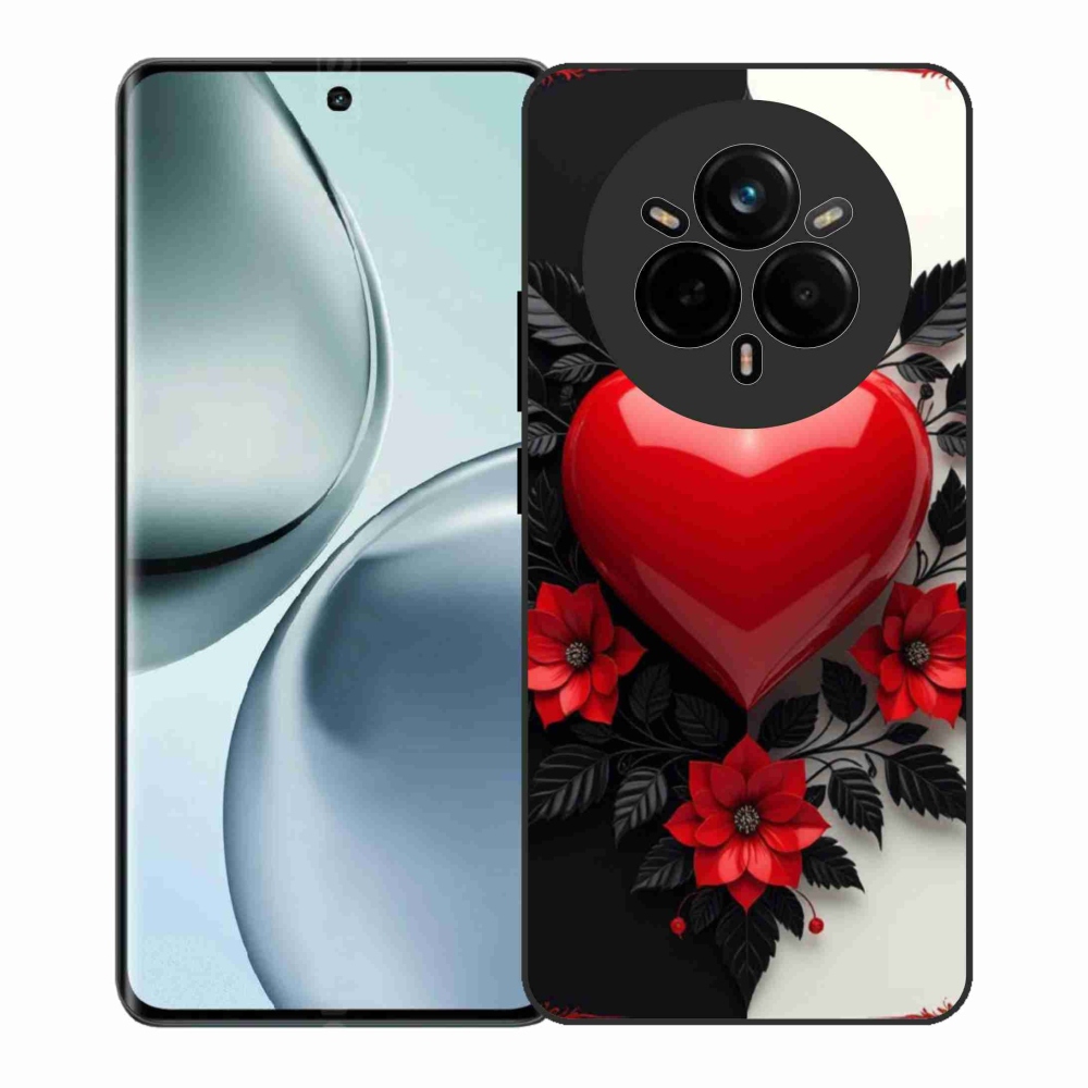Gelový kryt mmCase na Realme 14 Pro+ 5G - červené srdce