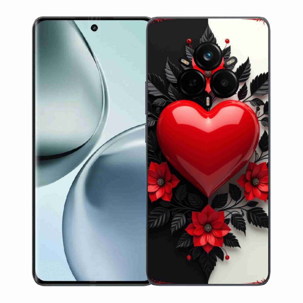 Gelový kryt mmCase na Realme 14 Pro 5G - červené srdce