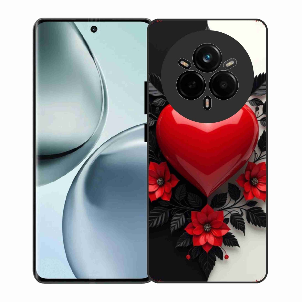 Gelový kryt mmCase na Realme 14 Pro 5G - červené srdce