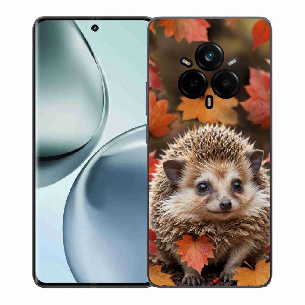 Gelový kryt mmCase na Realme 14 Pro 5G - ježek v listí