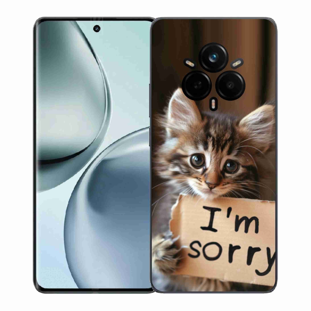 Gelový kryt mmCase na Realme 14 Pro 5G - kočíčí omluva