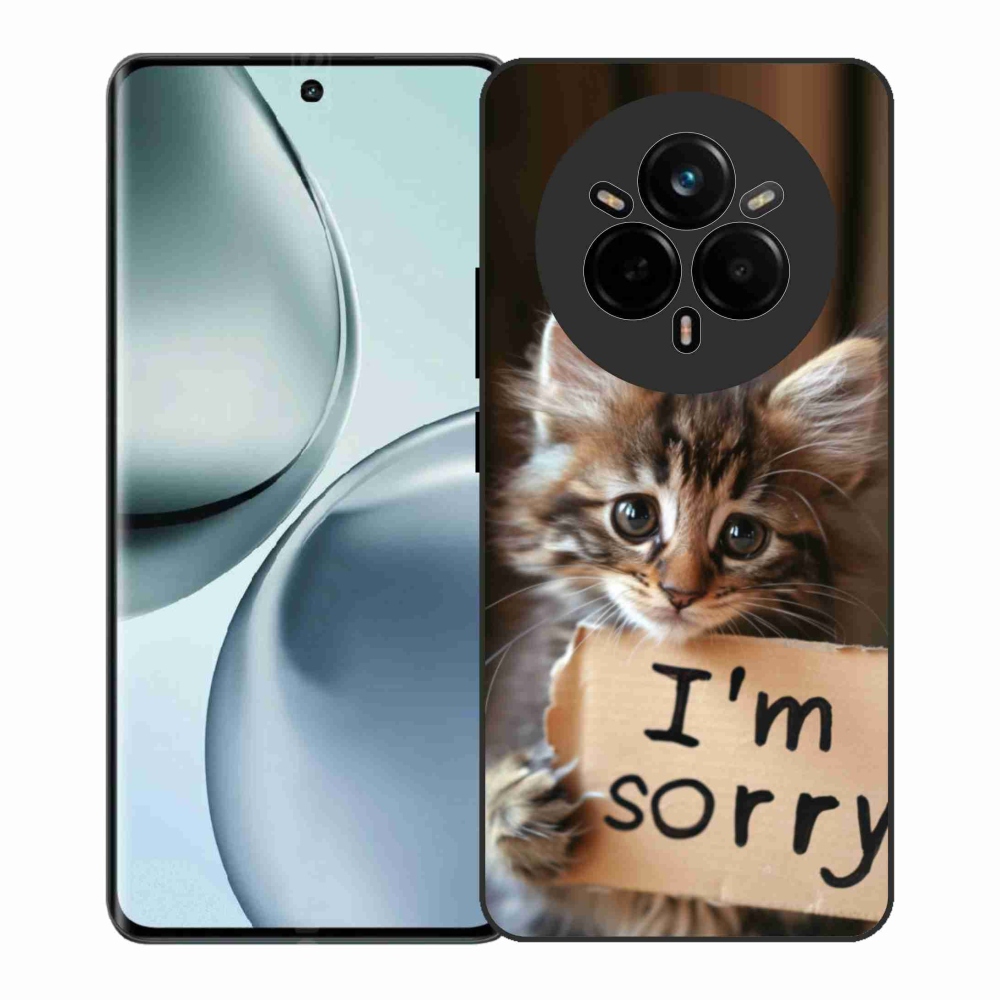 Gelový kryt mmCase na Realme 14 Pro+ 5G - kočíčí omluva