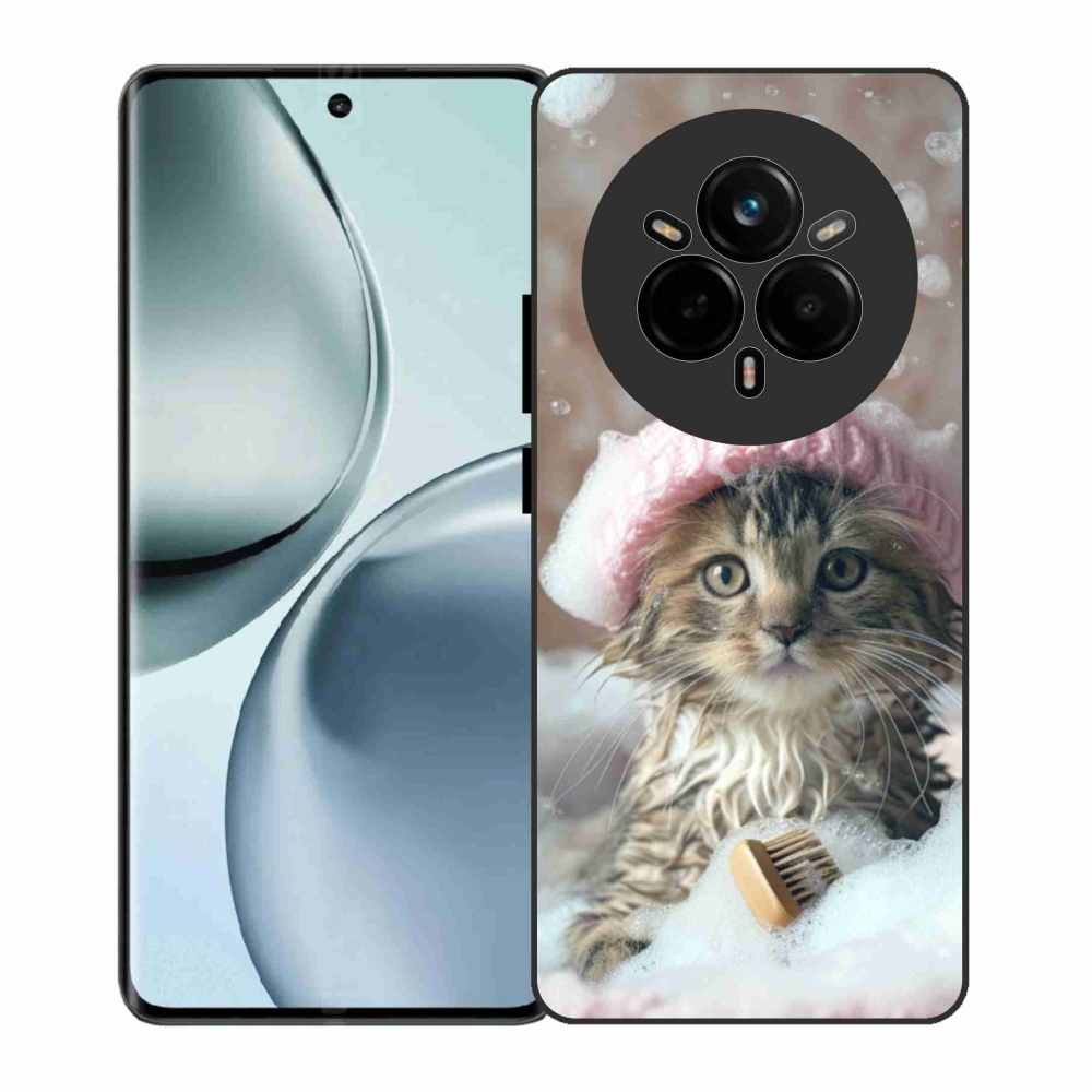 Gelový kryt mmCase na Realme 14 Pro 5G - kotě a koupel